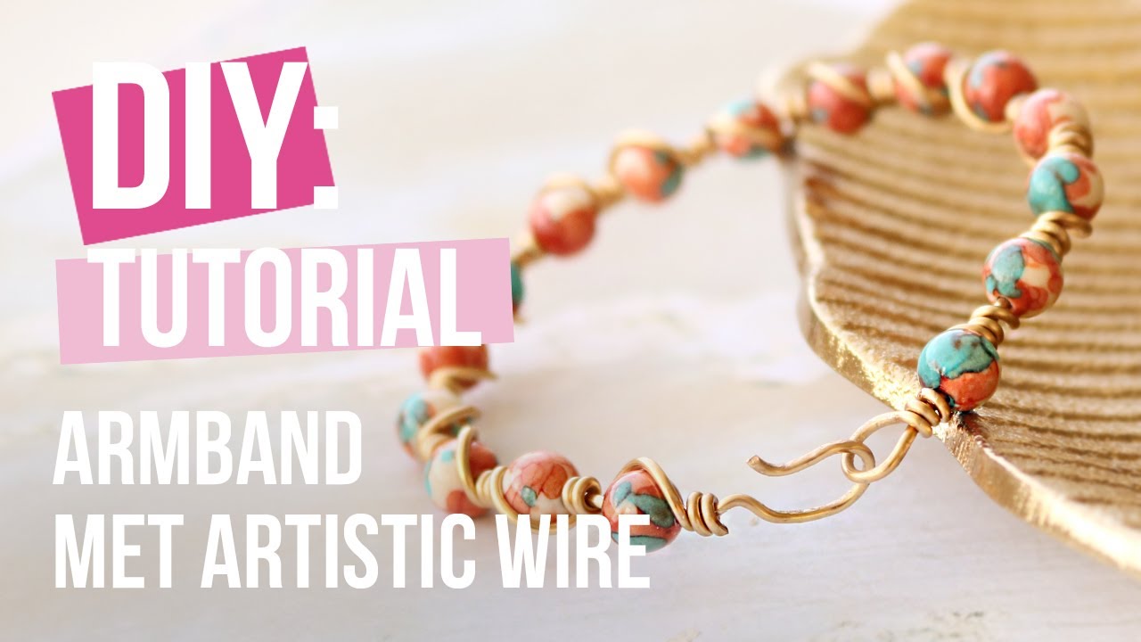 Sieraden maken: Kralen armband maken met natuursteen kralen en Artistic Wire