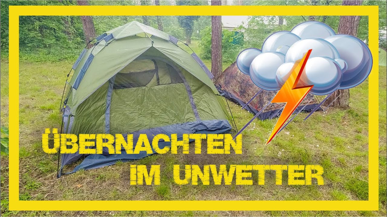 Übernachten im Unwetter