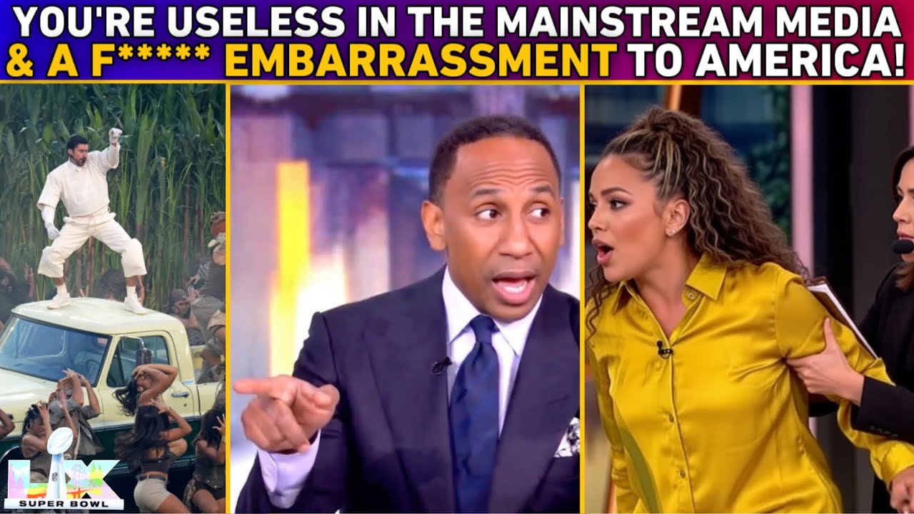 Stephen A Smith & Sunny Hostin Gets In HEATED ARGUMENT About Bad Bunny's UNAMERICAN Halftime Show