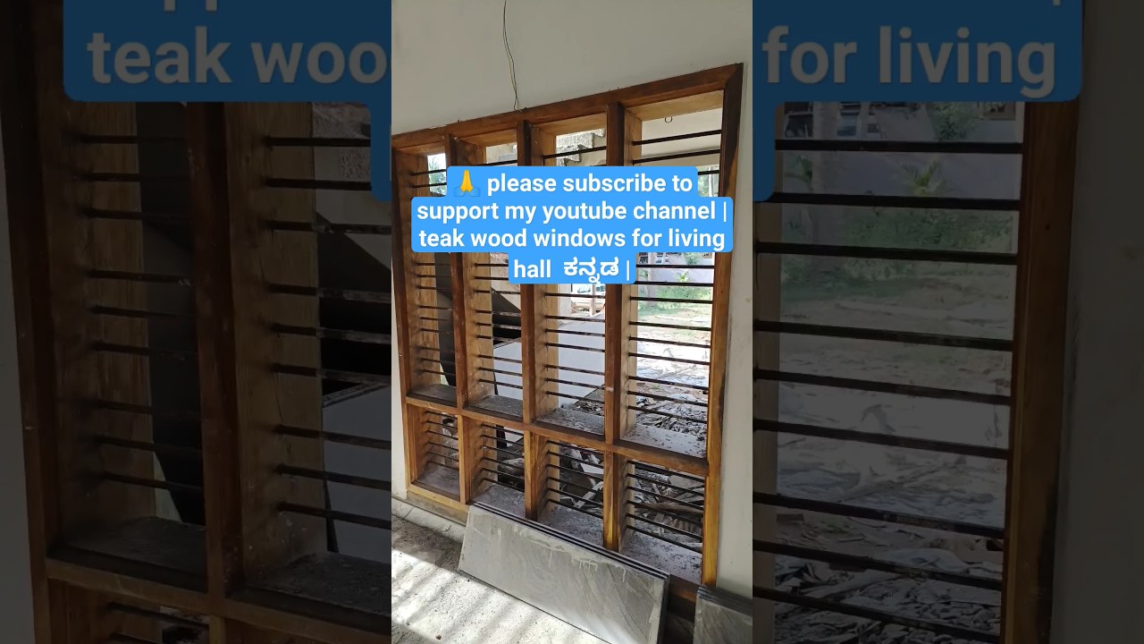 🙏🙏👍👍 | teak wood windows for living haa | house plan in Kannada |  house design kannada | ಕನ್ನಡ |