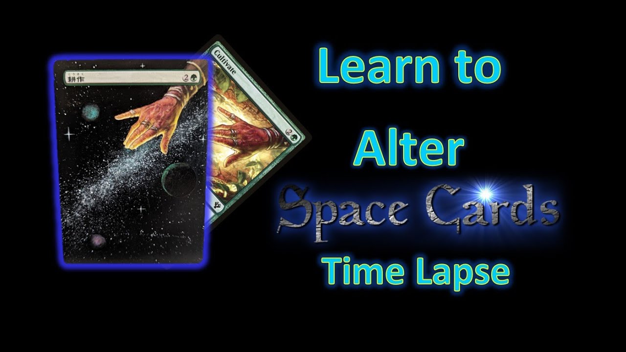 MTG Altered Art Tutorial - How to Paint Space Cards | Time Lapse | CCO Podcast | EDH | CMDR