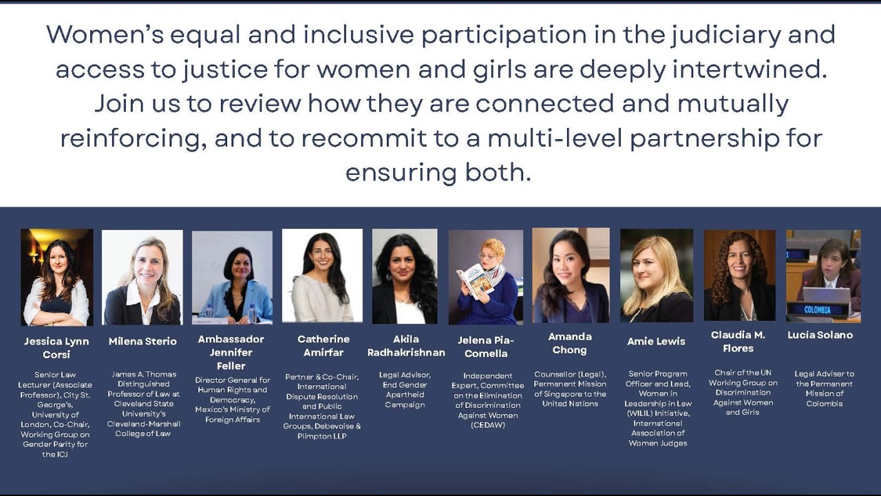 Women’s Equal Right to Participate in the Judiciary and Women’s Access to Justice