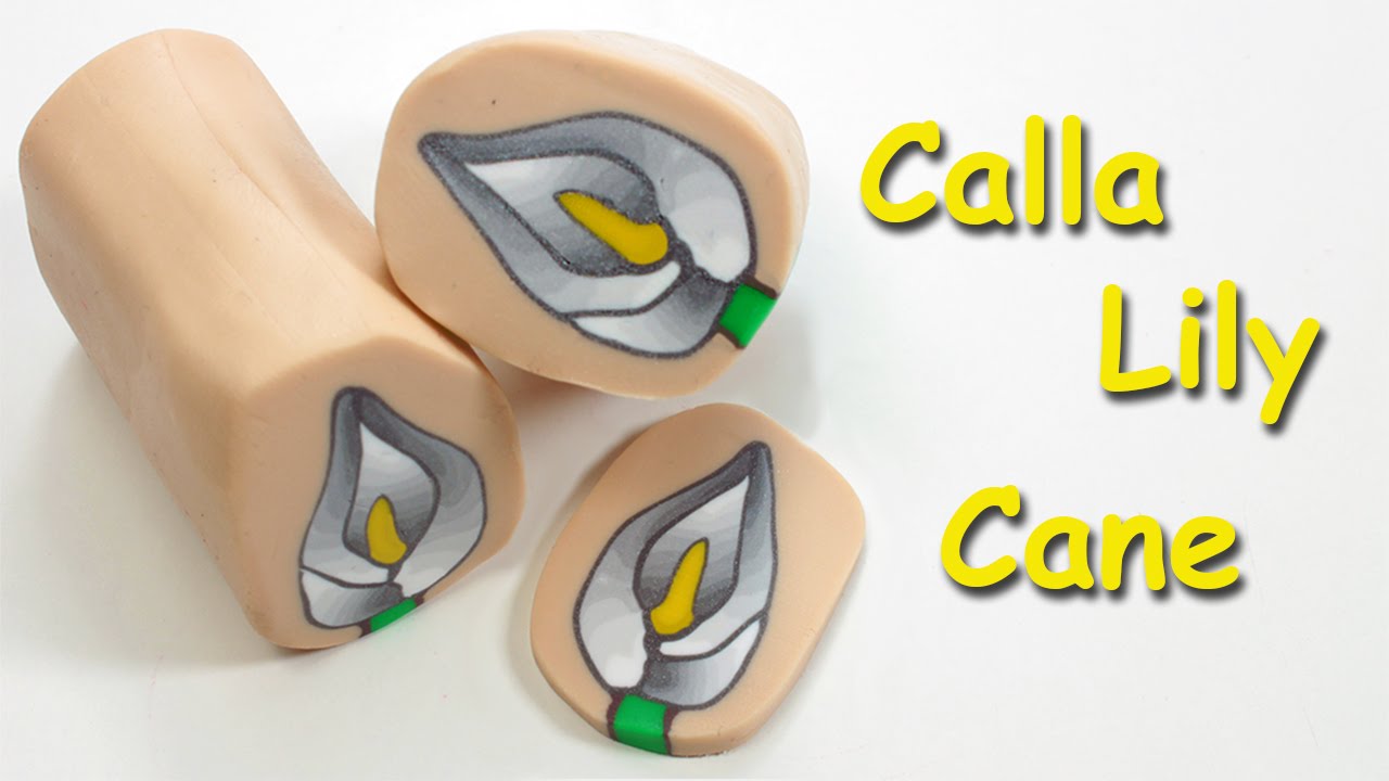 Easy Calla lily cane polymer clay tutorial - Millefiori Fimo