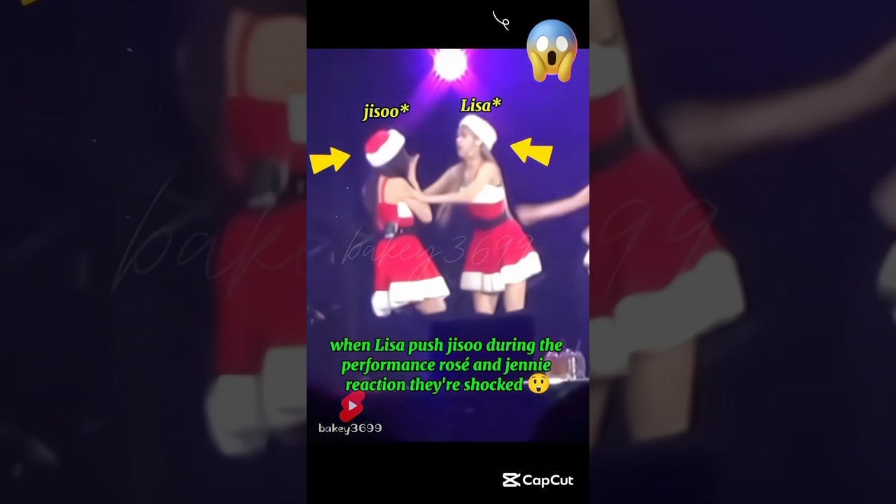 Lisa push jisoo 😱 #jisoo #lisa #jennie #ros&eacute; #fypシ