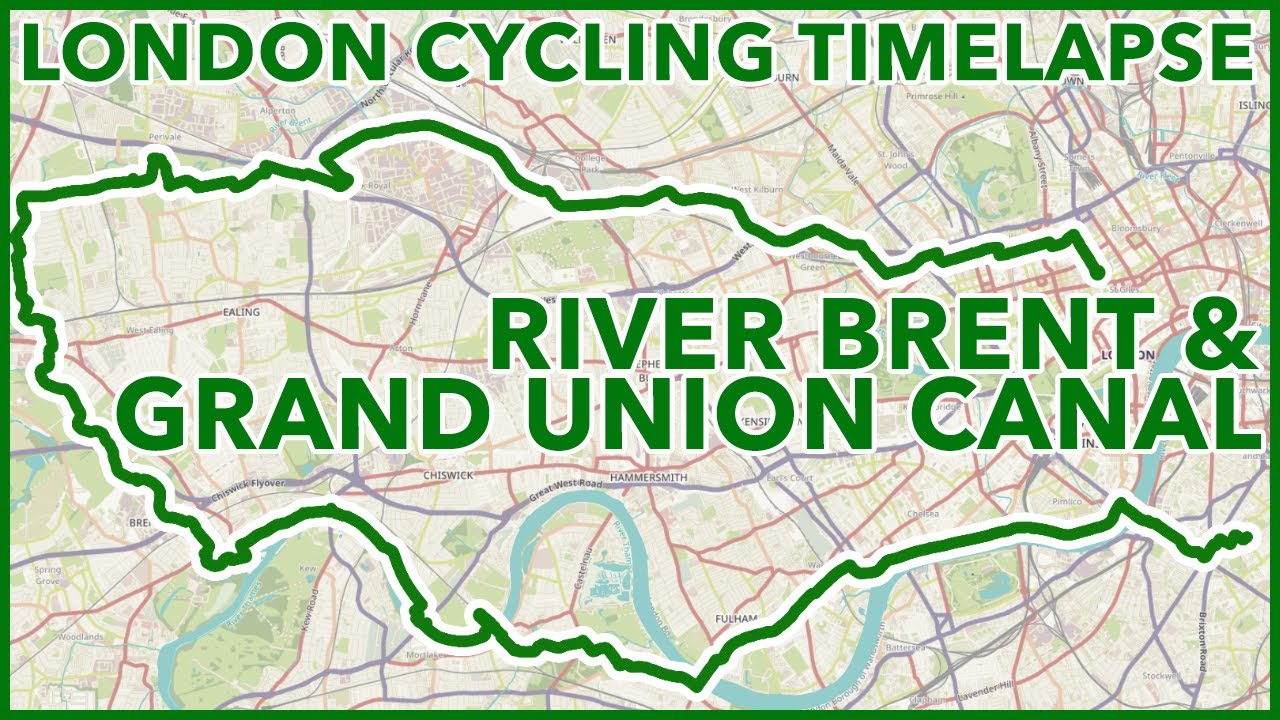 River Brent & Grand Union Canal - London Cycling Timelapse