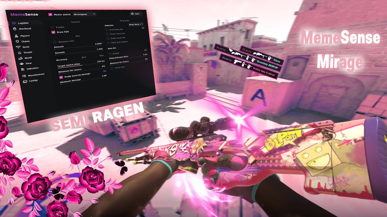 SEMI-RAGE Cheating In CS2 Premiere On MIRAGE | ft. Memesense.gg 💗