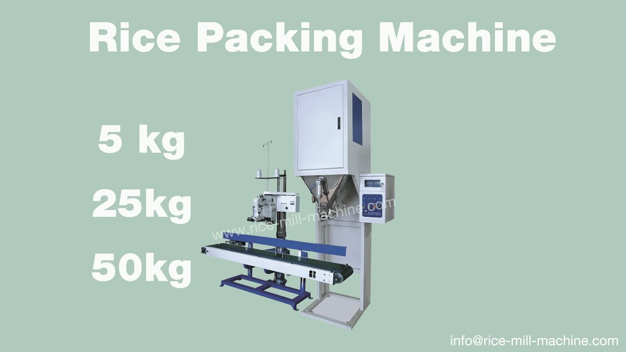 Rice Packing Machine, 5kg,25kg,50kg Rice Packaging in rice mill
