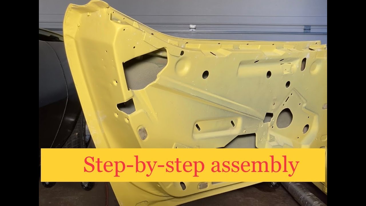 C3 Corvette door assembly- step by step- (latch, lock, handle, window, regulator and felt)