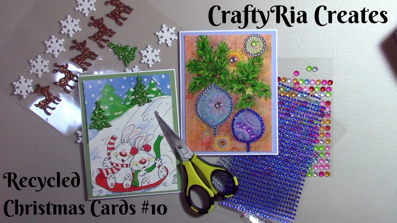 CraftyRia Creates Recycled Christmas cards #10