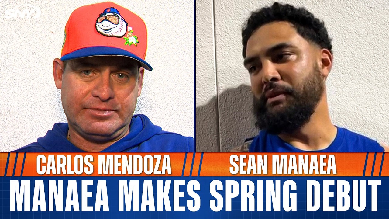 Sean Manaea and Carlos Mendoza assess his first Mets outing of spring training against Miami