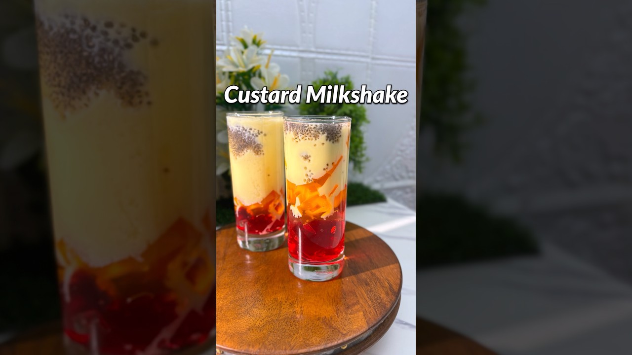 Custard Milkshake Recipe #milkshake #recipe #shorts