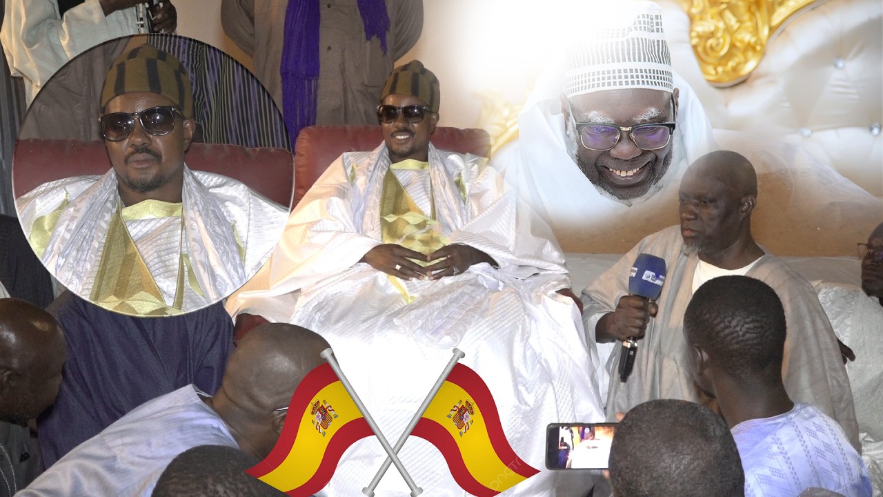 Visite de la fédération Espagne pour les Travaux de Keur Serigne Touba de Darou Marnan chez Cheikh B