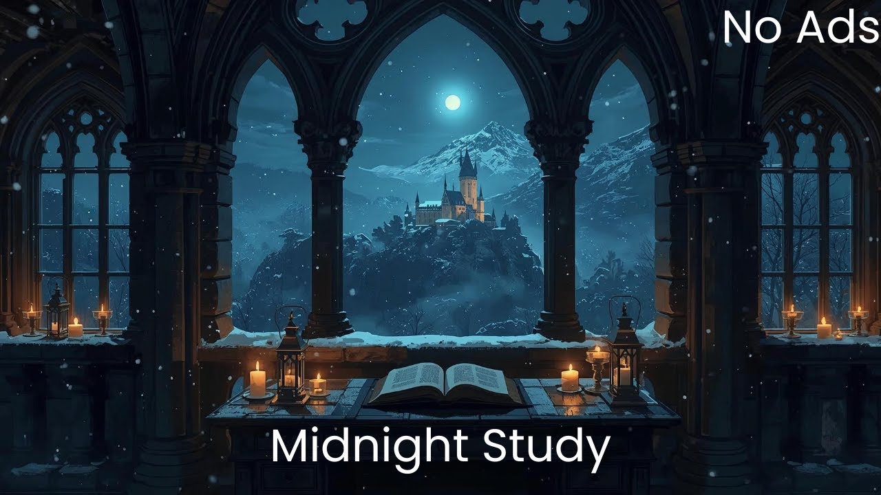 Midnight Dark Academia 🌙 | Soft Background Music for Focus & Calm