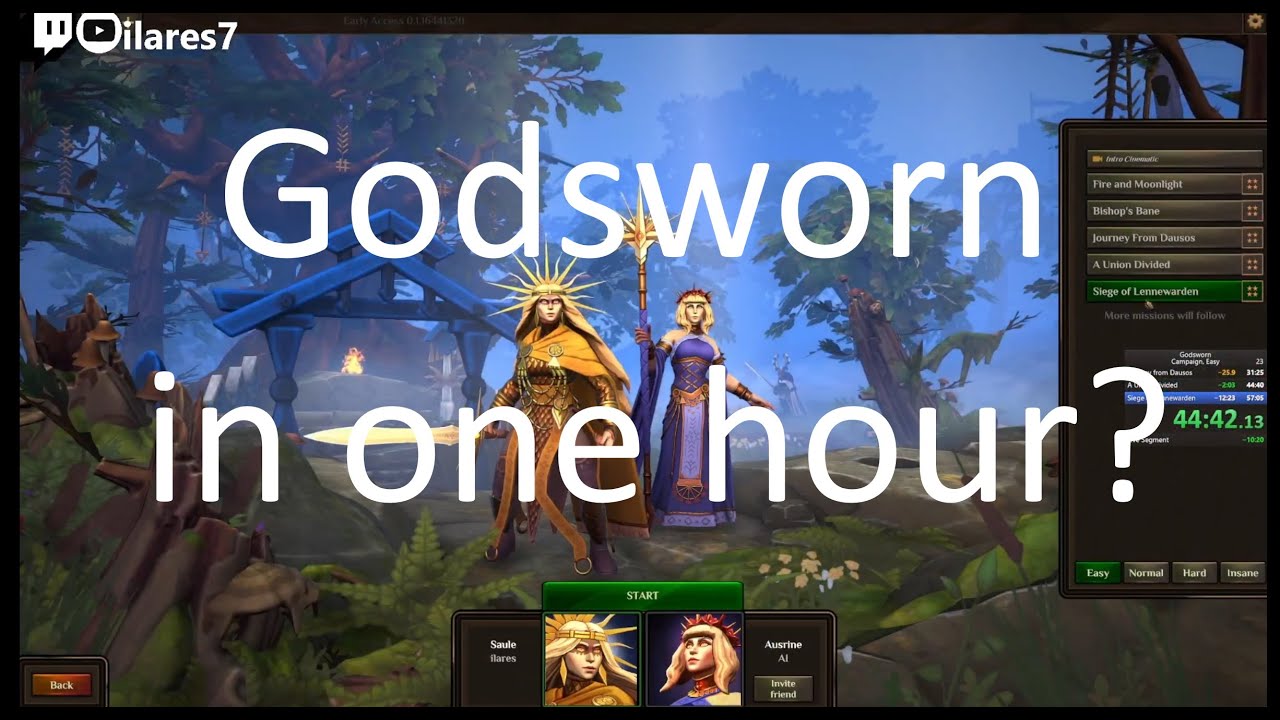 Can you finish Godsworn campaign solo in less than one hour?