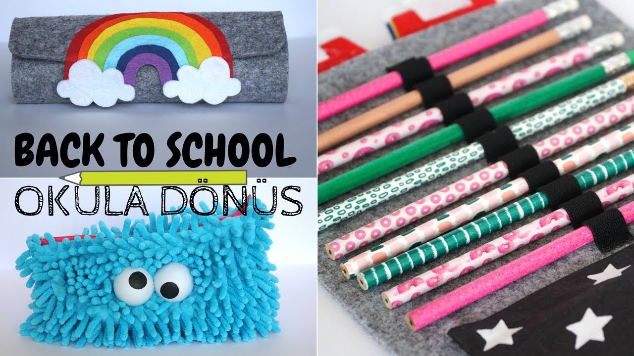 Dikişsiz 2 Farklı Kalemlik / No-Sew Pencil Cases / BACK TO SCHOOL