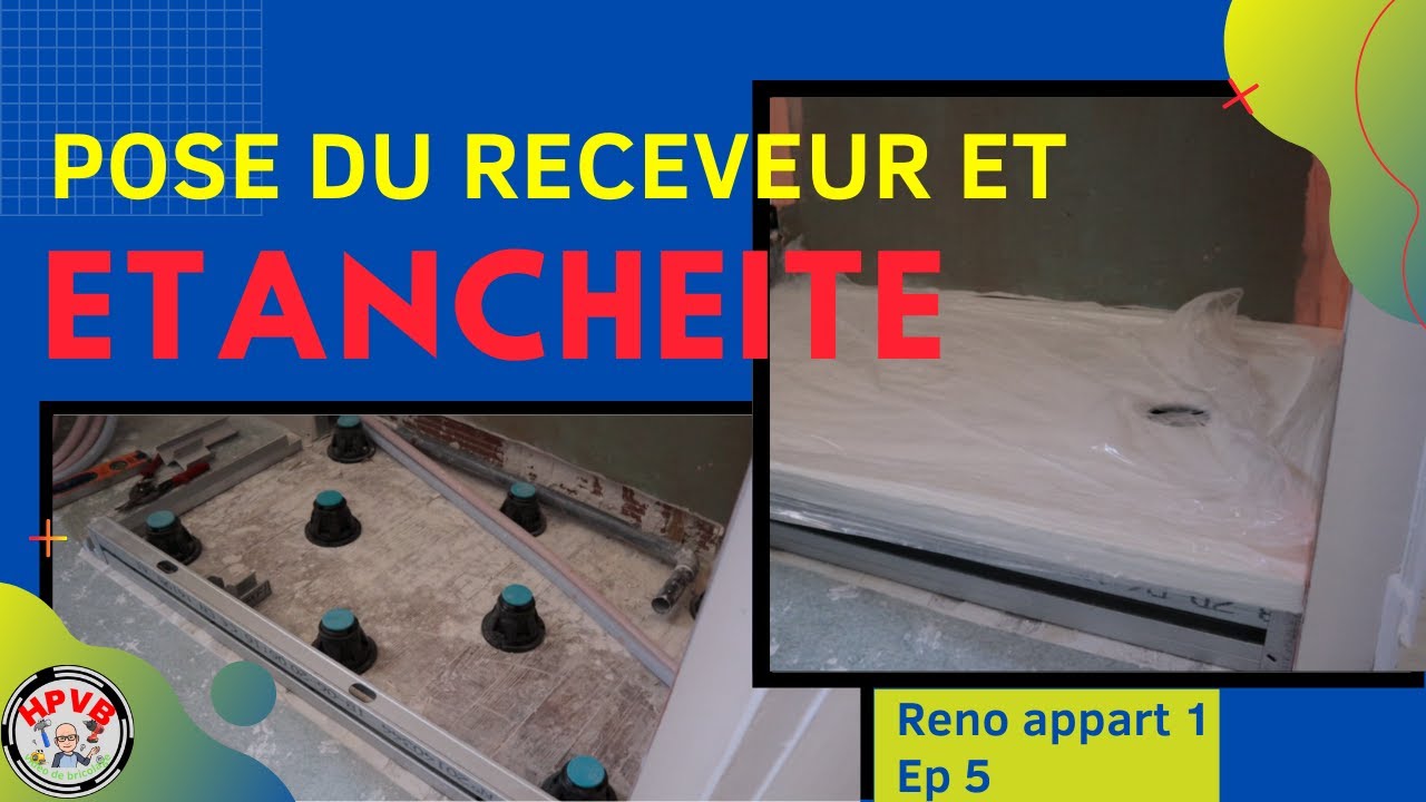 je pose le receveur de douche et l'étanchéité ep5 💪👍
