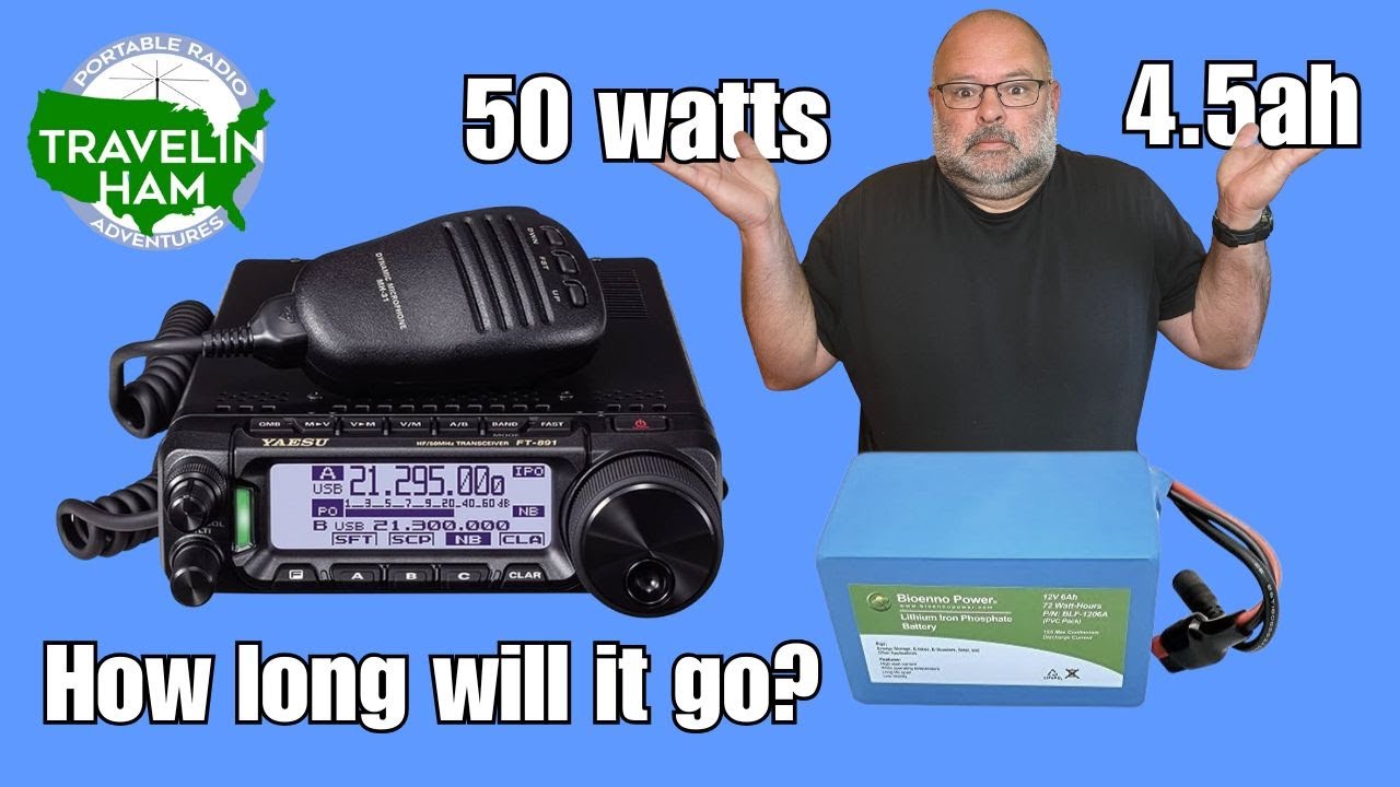 FT-891 Ham Radio Power Test: How Long Will 4.5ah Last at 50 Watts?