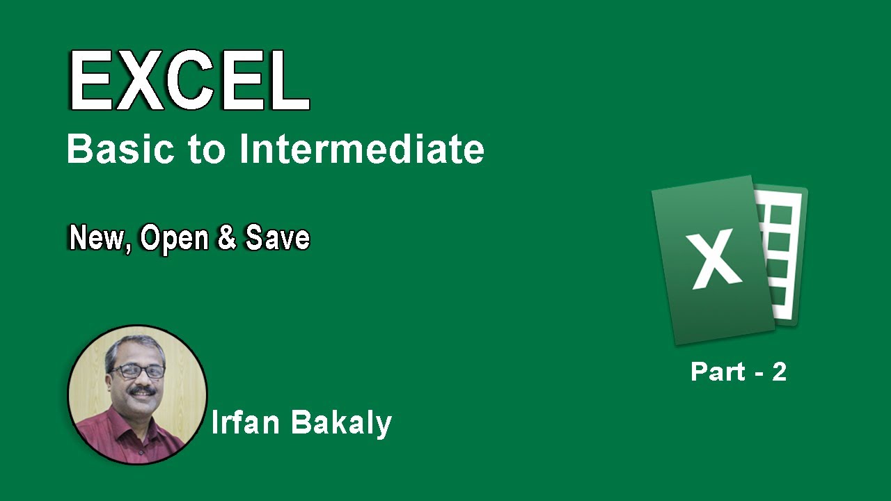 2. New, Open & Save in Excel 2013 Urdu Tutorials by Irfan Bakaly