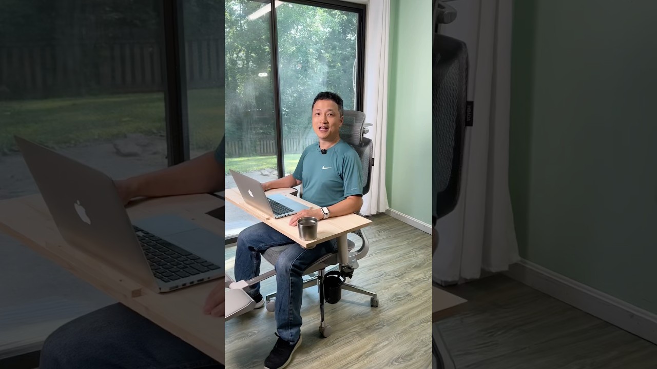 How to build the mini desk attachment for any chair. Recliner workstation!