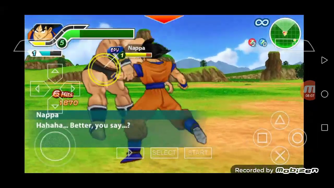 تختيم لعبة DRAGON BALL TENKAICHI TAG TEAM الحلقة رقم 1