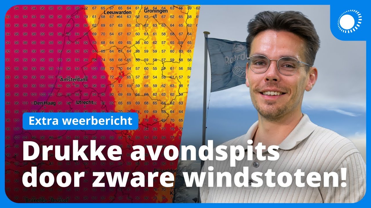 Pas op voor zware windstoten tijdens de avondspits!