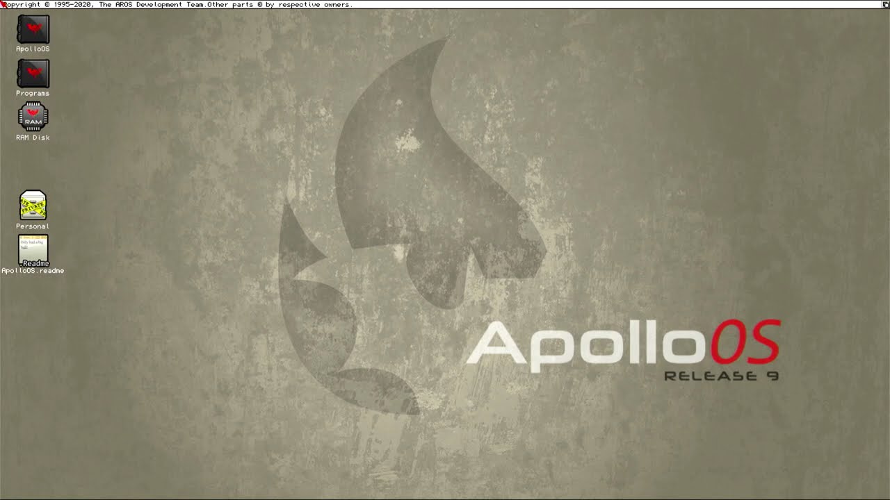 ApolloOS Release 9 [Apollo Core V4+, совместимый с Amiga] (2020 г.) Команда AROS