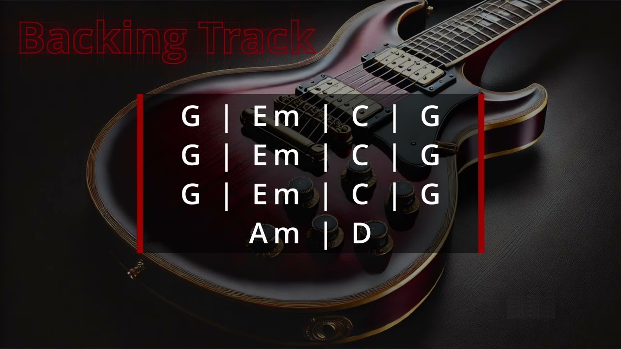 Whiskey Nights Soulful Country-Blues Ballad Guitar Backing Track | G Major | 77 BPM