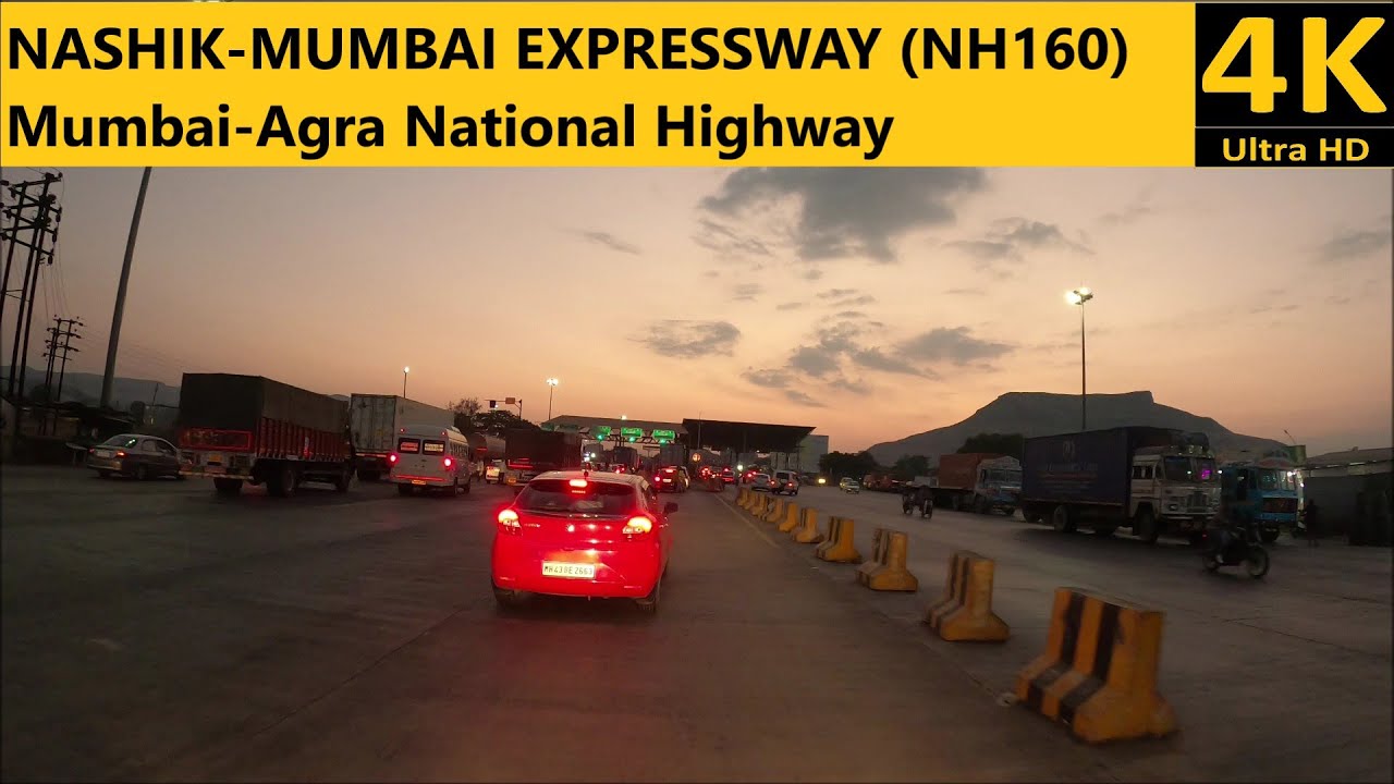 NASHIK-MUMBAI EXPRESSWAY | MUMBAI AGRA NATIONAL HIGHWAY(NH160)| 4K SUNSET DRIVE | MAHARASHTRA, INDIA