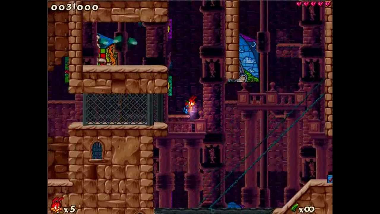 Jazz Jackrabbit 2 Formerly a Prince: Dungeon Dilemma - Spaz gameplay