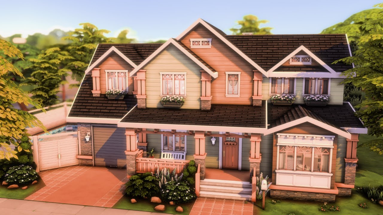 Large Family House 🏡 The Sims 4 Speed Build | No CC