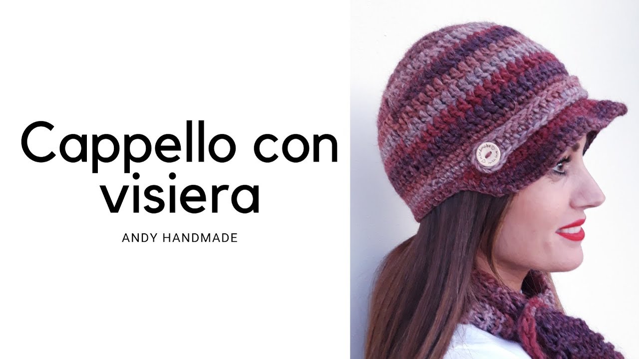 #uncinettofacile Cappello con visiera