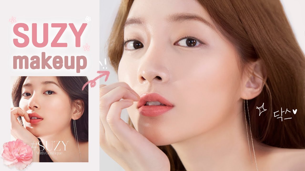 Eng) 내추럴 정석! 수지 화보 메이크업 💕( 강아지상, 새내기 메이크업 추천 / 빛나는 피부! 트러블 완벽히 가리는 꿀팁 )