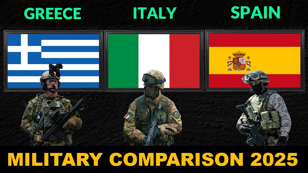 Greece vs Italy vs Spain Military Power Comparison 2025 | Defense Tube