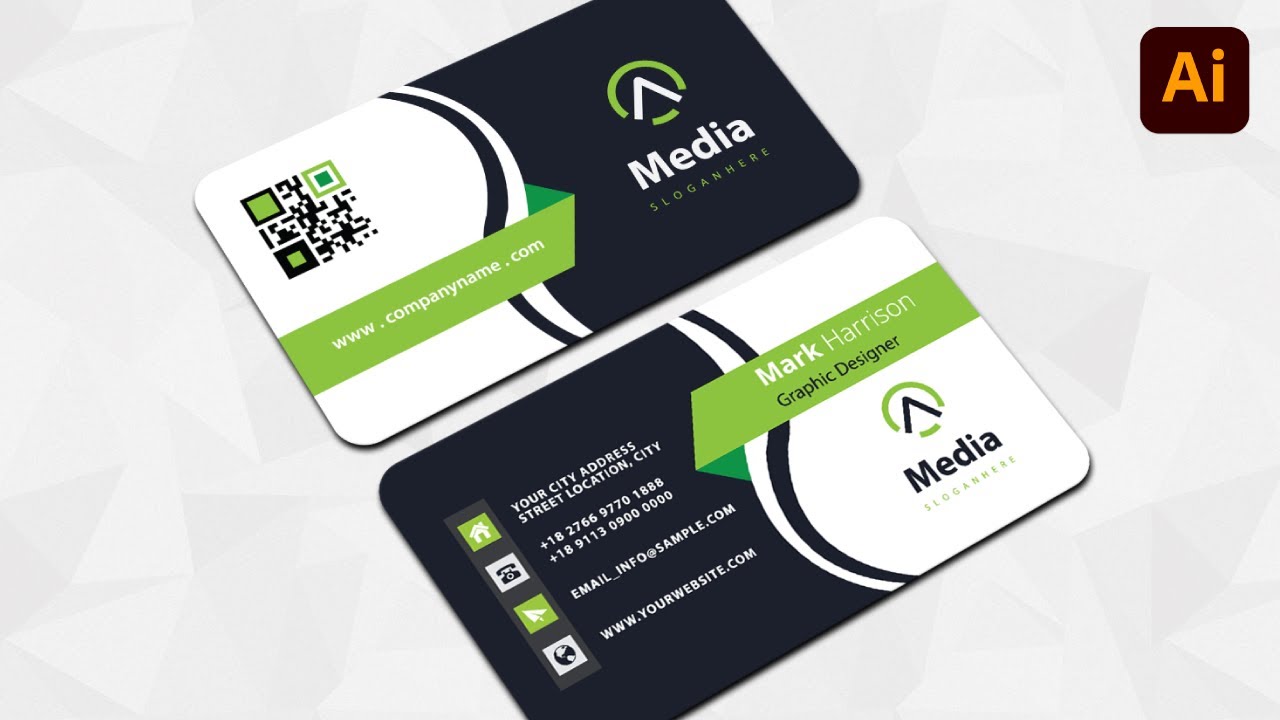 Simple Business Card Design in Adobe Illustrator