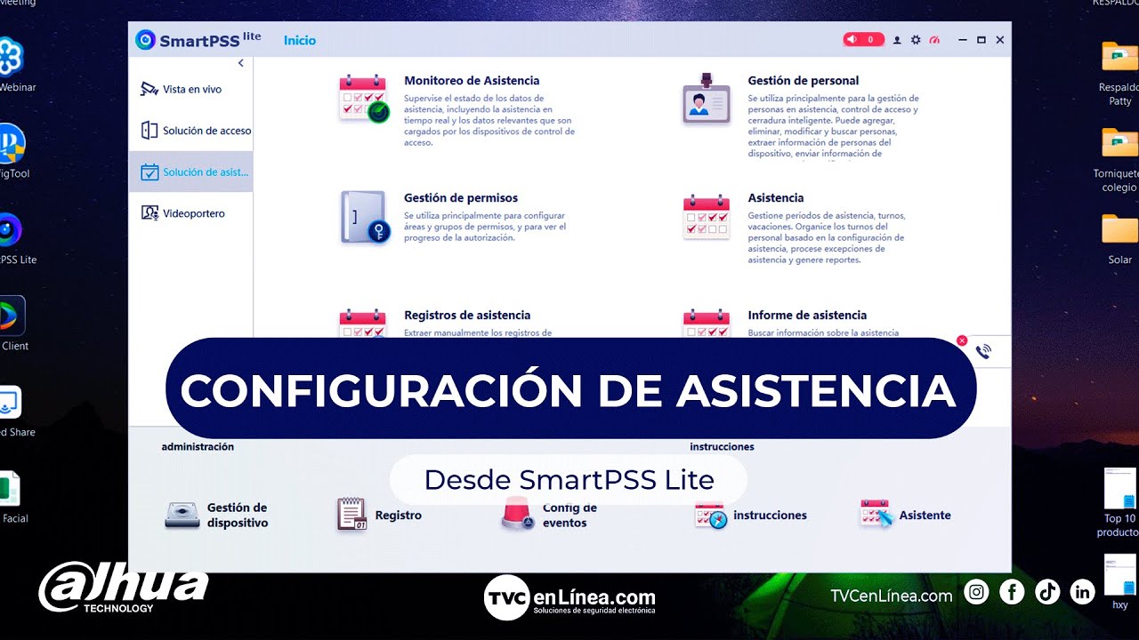 Configuración de asistencia desde SmartPSS Lite
