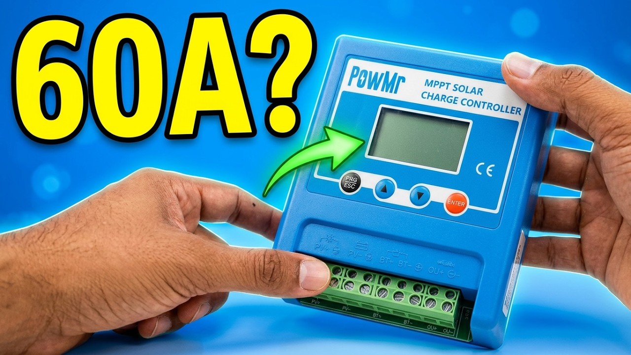 Controlador de carga solar PowMr MPPT 60A el mas eficiente para tu sistema fotovoltaico