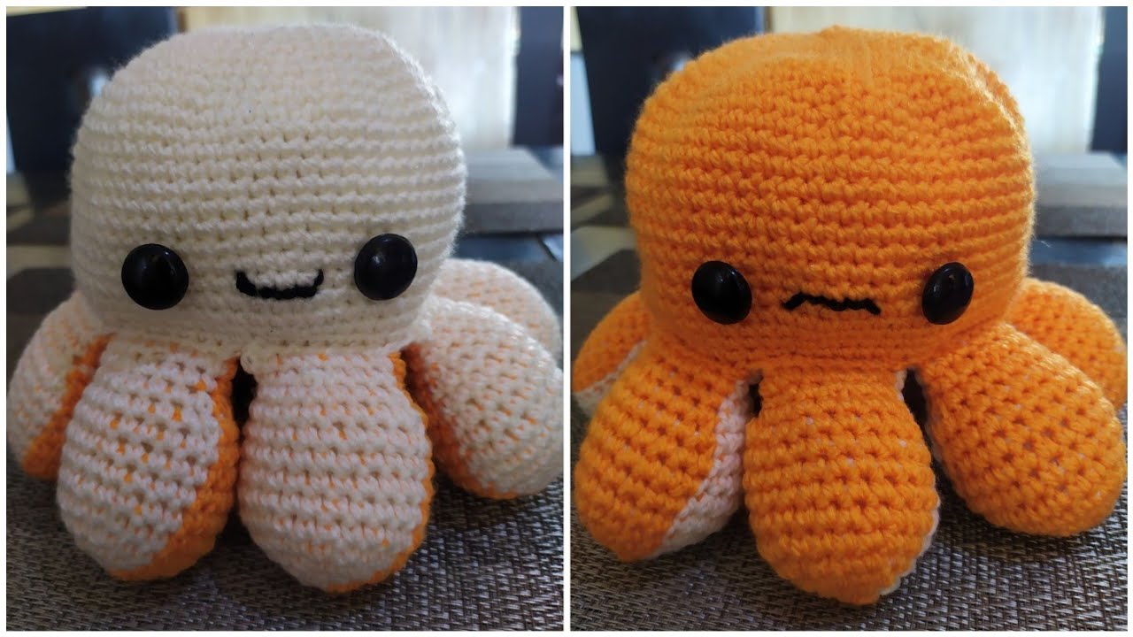 pulpo reversible a crochet