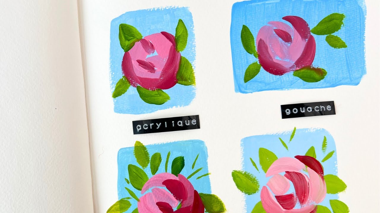 Gouache vs. Acrylic Gouache Side-by-Side Comparison!