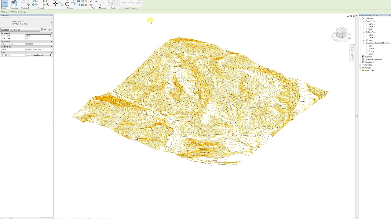 Revit2018 Creating Toposurface imported from AutoCAD file