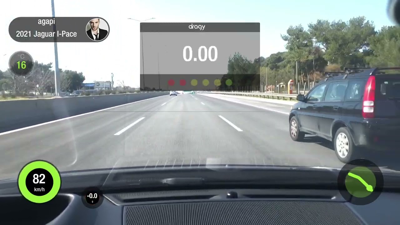 Jaguar I-PACE acceleration test 100-200Km/h with GPS