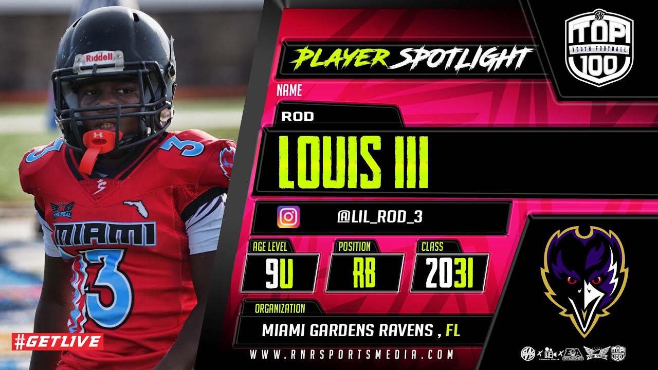 Rod Louis III Miami Gardens Ravens | 9u Highlights