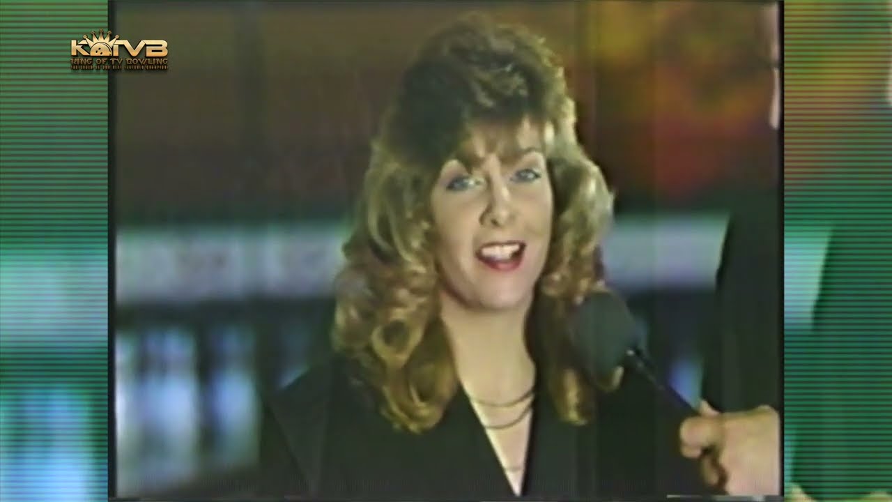 1990 King Pin Lanes King of TV Bowling telecast Kerry Logan Alan Runkel Kim Herrmann & Ron Bohnert