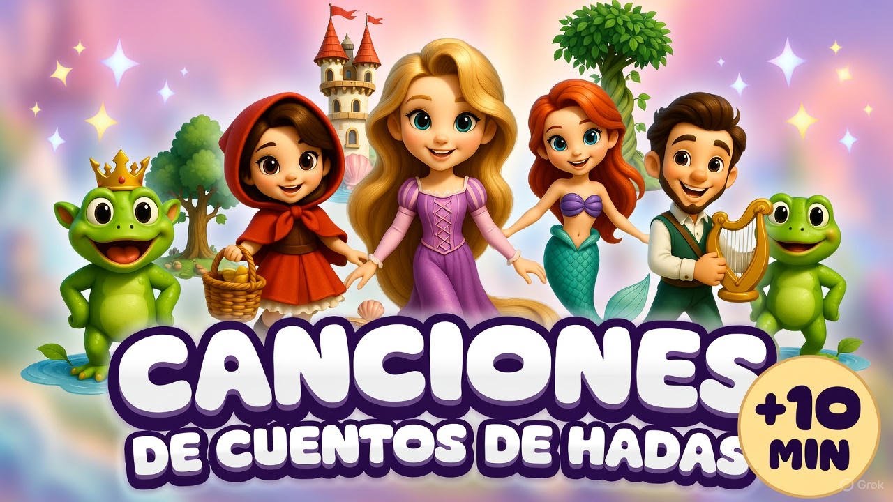 Mega Compilación de Cuentos de Hadas 🌈👑 | 5 Canciones Infantiles (+10 Minutos)