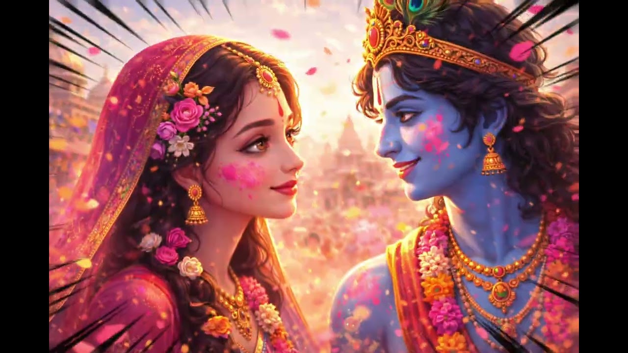 रंग बरसाए श्याम 💐♥️💛💚💙💜🧡| राधा कृष्ण होली भजन 2026 | ब्रज की दिव्य होली | 4K सिनेमैटिक