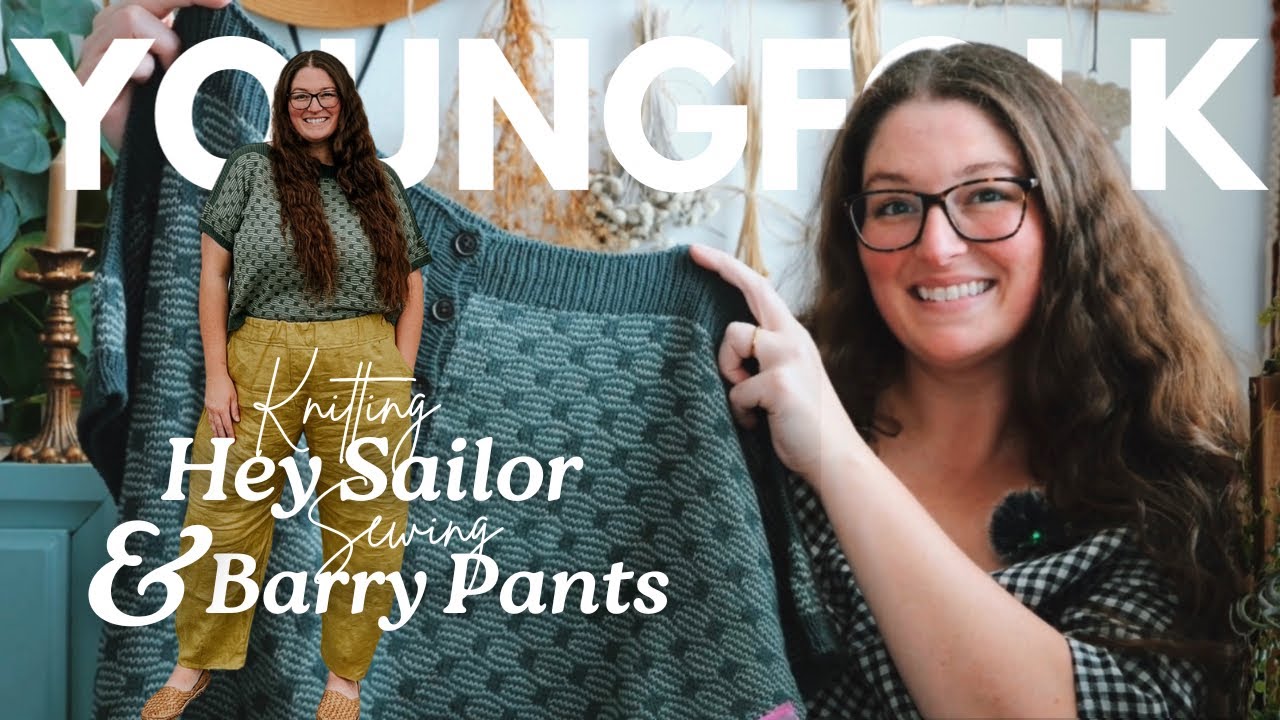 YoungFolk Knits: DRK Hey Sailor, Barry Pants & Cardigan Progress