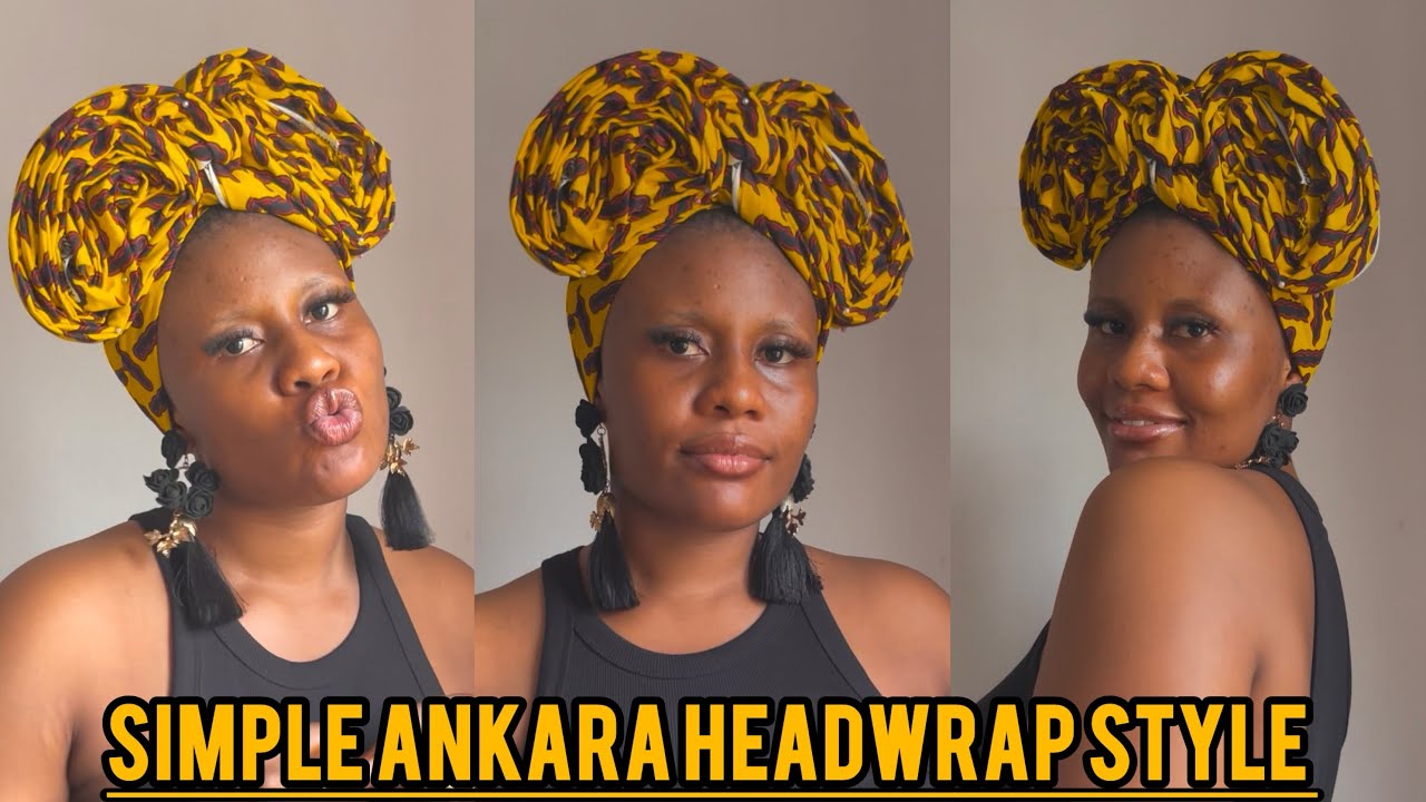 Headwrap tutorial ✨Simple Ankara Headwrap style for your party 