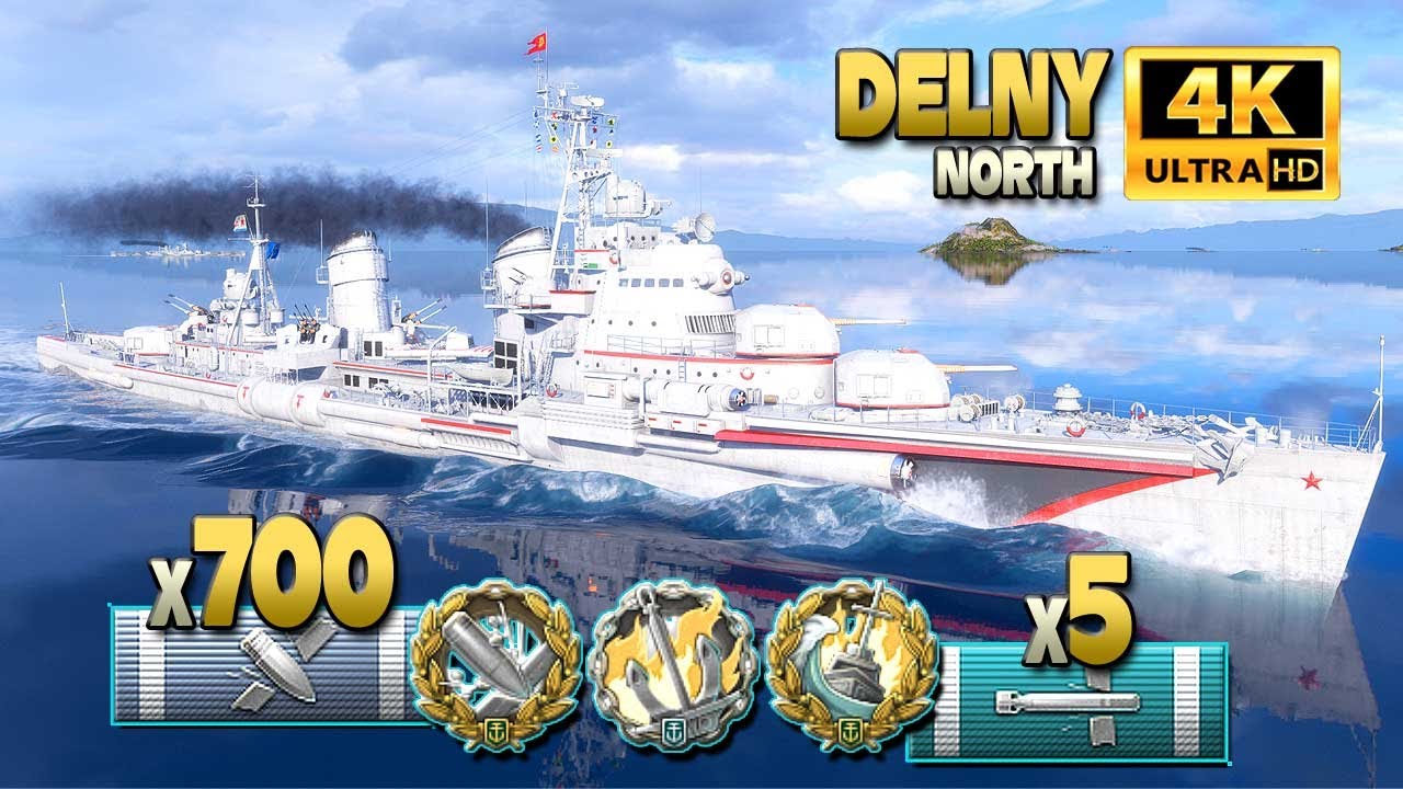 эсминец Дельный: террор ДАККА на карте Север - World of Warships