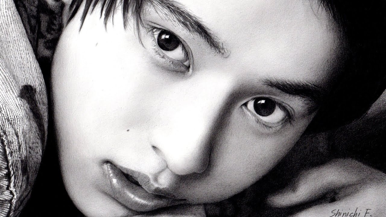 鉛筆画 山﨑賢人 完成までの一部始終 動画 早送り / Pencil drawing/ Kento Yamazaki/ Portrait/ How To Draw