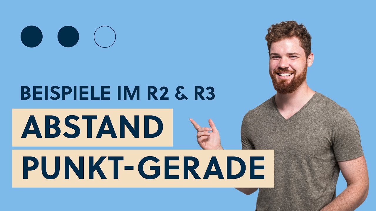 Kürzester Abstand Punkt Gerade berechnen, Formel mit Kreuzprodukt, Beispiele im R2 & R3