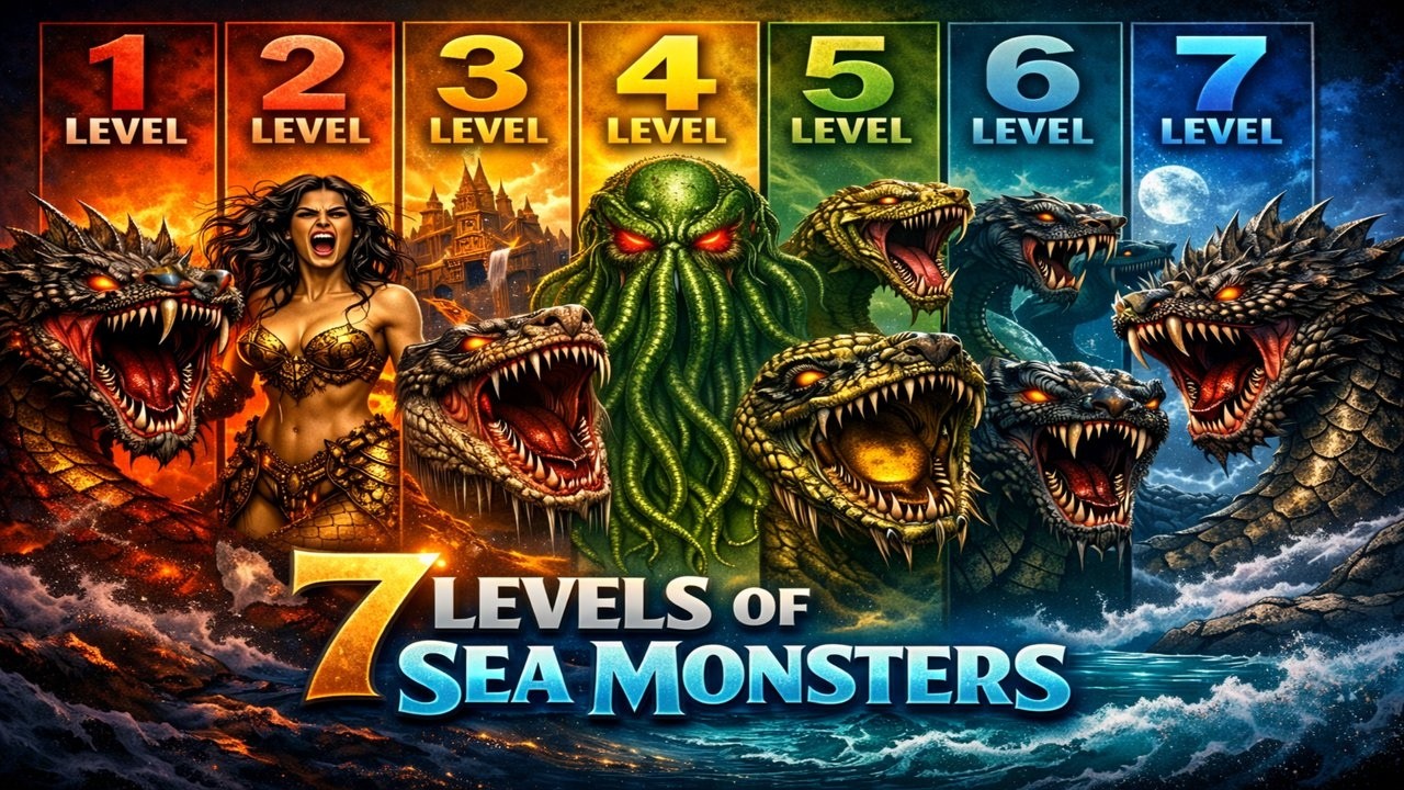 7 Levels Of LEGENDARY SEA MONSTERS